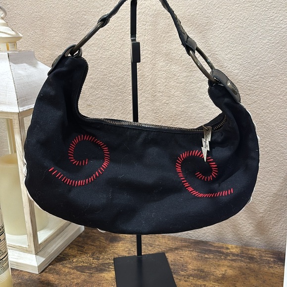 Betsey Johnson Black and Red Shoulder Bag - Picture 4 of 7